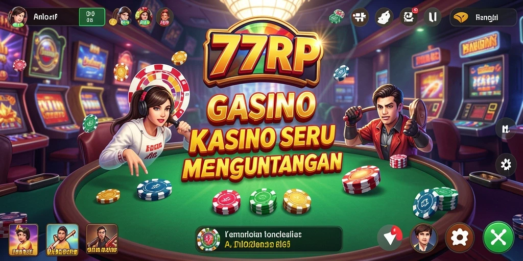Tampilan gameplay menarik dalam aplikasi Kasino 77RP.