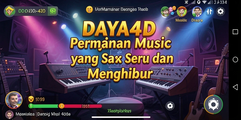 Tangkapan layar DAYA4D menampilkan momen seru saat bermain musik.