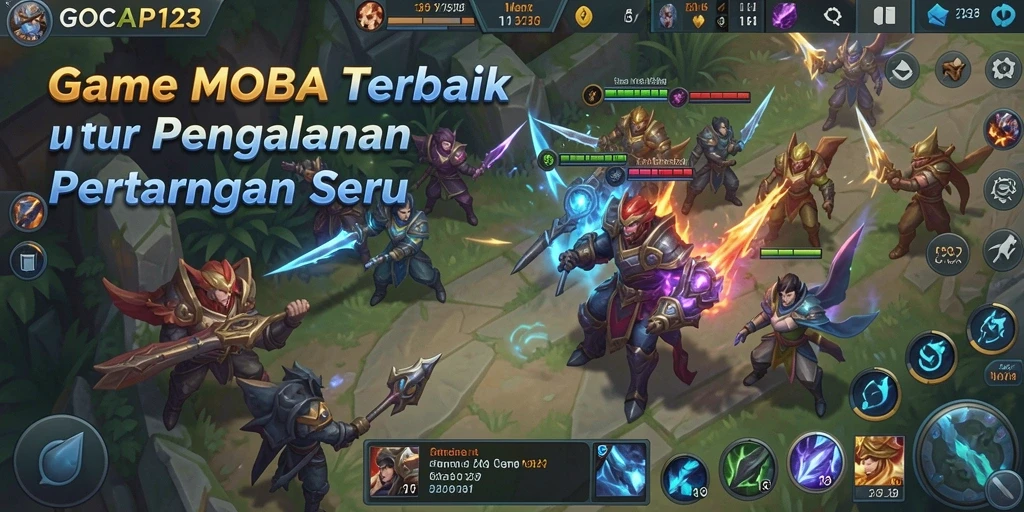 Tampilan menarik dari gameplay GOCAP123 dalam pertarungan MOBA yang intens.