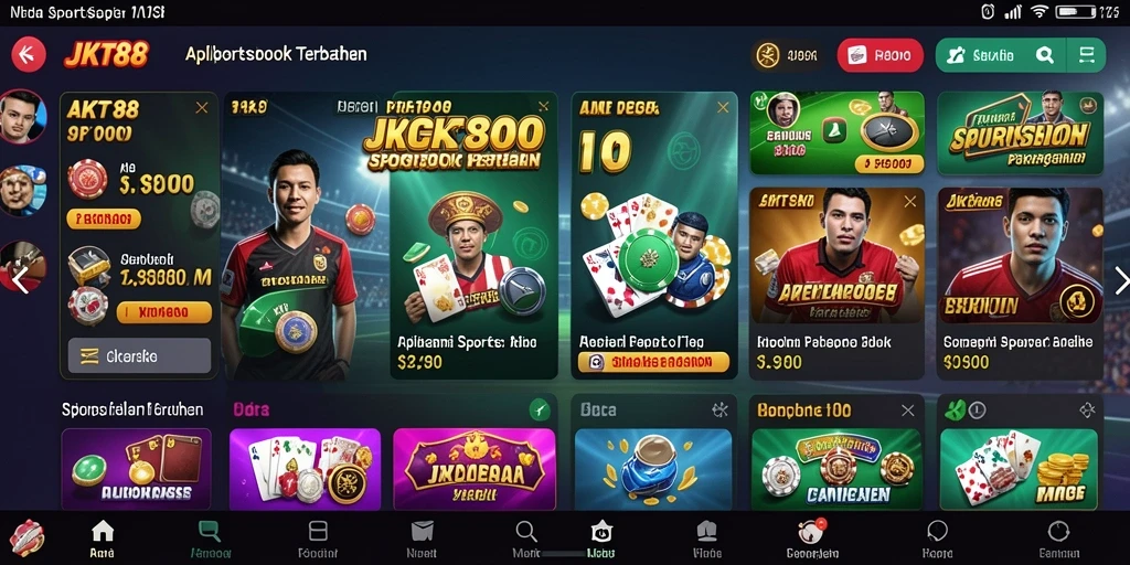 Tampilan gameplay taruhan olahraga yang menarik dan interaktif.