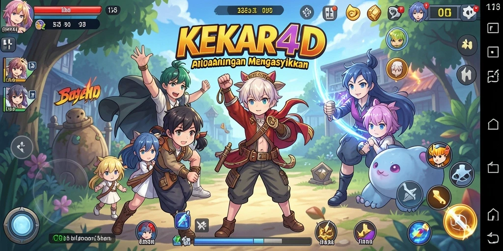 Screenshot utama KEKAR4D menampilkan aksi seru dalam petualangan anime.