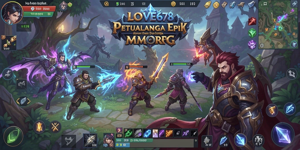 Tangkapan layar gameplay LOVE678 menampilkan aksi seru dalam pertarungan MMORPG.
