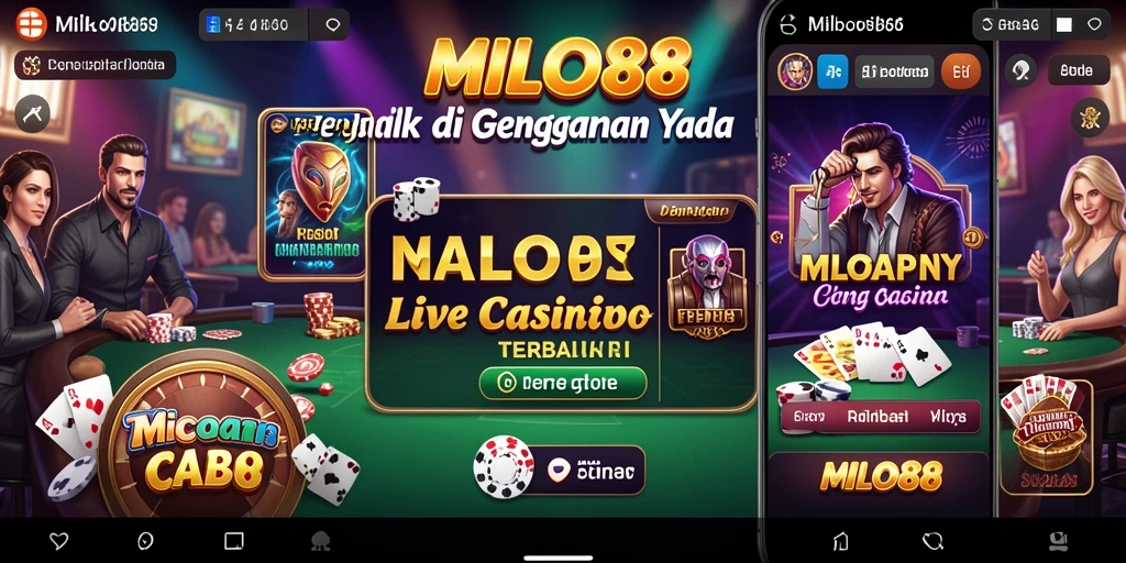 Gameplay Live Casino mendebarkan di aplikasi MILO88.