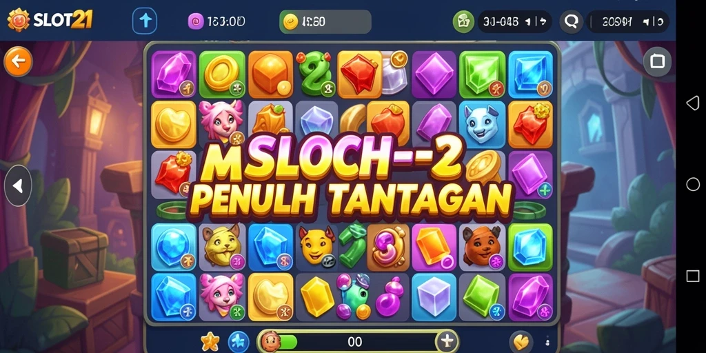 Tampilan gameplay seru dari SLOT21 dengan tantangan Match-3.