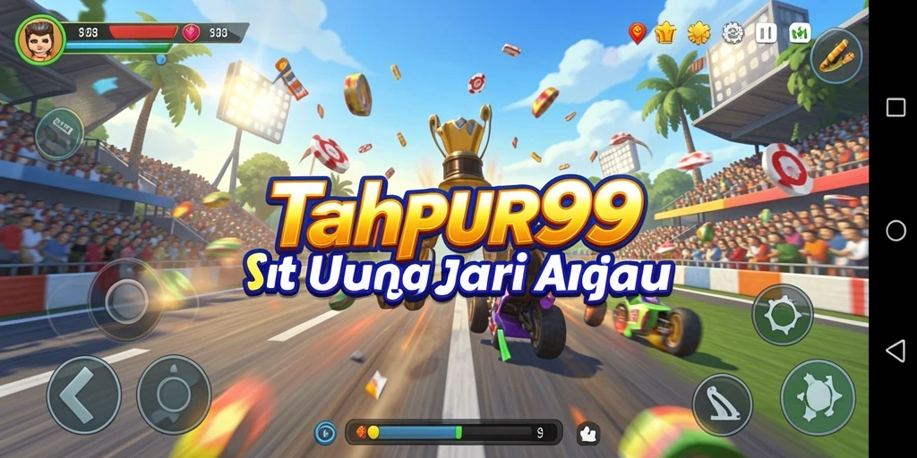 Gameplay Racing seru dengan grafik memukau dan trek menantang.